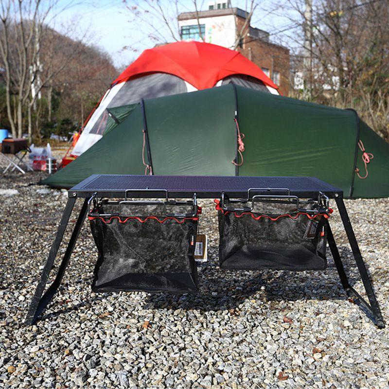 Vielseitiges BBQ-Drahtgitter-Aufbewahrungsgestell mit praktischer Tragetasche zur einfachen Organisation