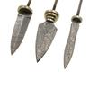 Dropship Real Damascus Steel Semi-finished DIY Tea Knife Blanks Mini Straight Knife Needle with Brass Fittings