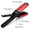 1pcs Professional Hair Straightener Brush High Quality V-shape Double Sided Clamp Flat Comb Anti-static Hair Beauty Styling Tool