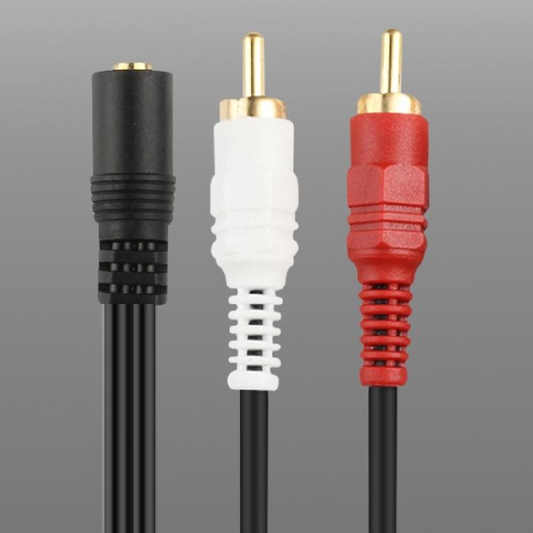 3.5mm Female To 2RCA Male Stereo Sound Cable Y Adapter Cable for MP3,Tablets,HiFi Stereo System, Speaker