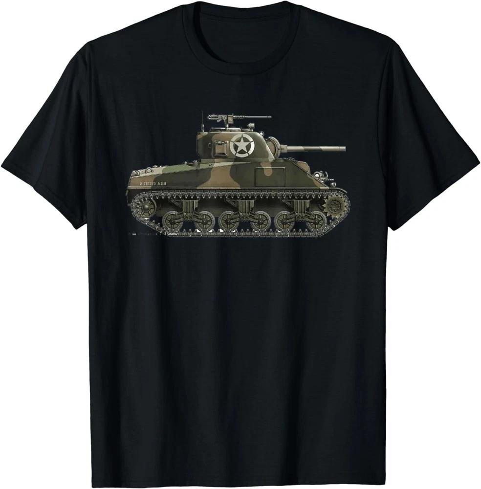 New Cool Ww2 World War American M4 Tank Gift Idea TShirt S4xl S