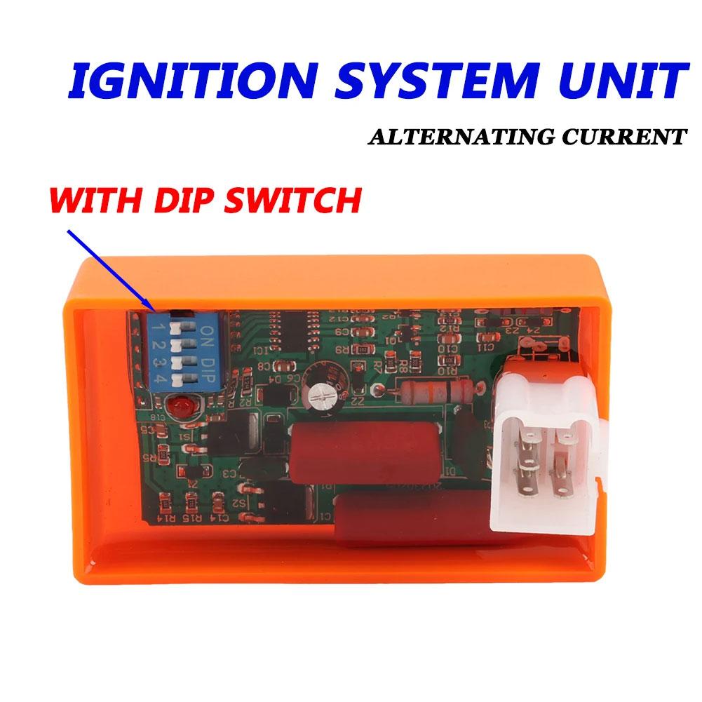 Motorcycle Igniter 5/6 -pin AC CDI Box With DIP Switch Motorcycle Ignition Speed Limit 4000-12000 For WAVE 100 Racing Car YX140