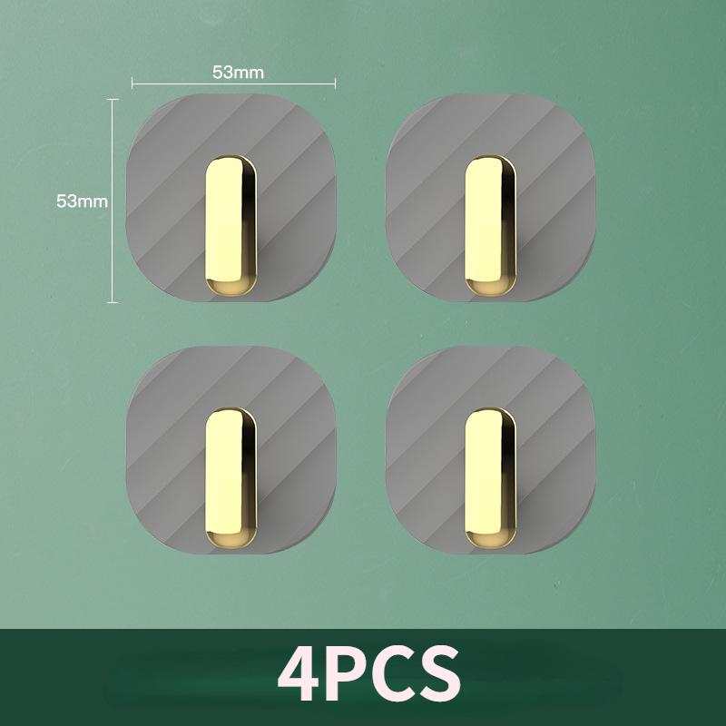 4Pcs Punch-free Hooks Strong Viscose Adhesive Hook Door Wall Bathroom Kitchen Key No Trace Viscose Coat Hook