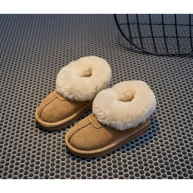 New Children's Snow Boots with Fleece Lining, Thickened Girls' Cotton Shoes, Boys' Cotton Boots, Waterproof and Non-Slip Short Boots for Winter