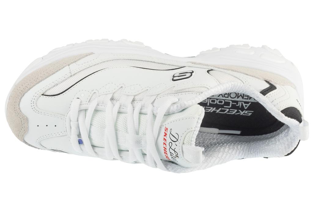 Skechers D'Lites, Womens White Sneakers