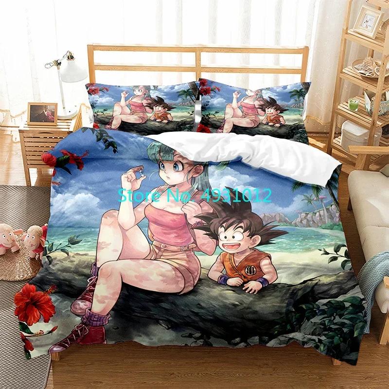 

Comforter Cool Super Dragon Ball Z Son-Goku Anime Japanese Bedding Set Bedclothes 3D Print Kids Boy Quilt Gift Comforter (quilt)-EU Single(135*200cm)3pcs