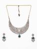 Estele Heavy Emerald and Diamond Necklace Set for Women