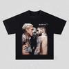 Charles Oliveira Vs Ilia Topuria Faceoff T-shirt Uomo Donna Grafica Combattenti Maglietta Casual Cotone Streetwear Manica Corta Top
