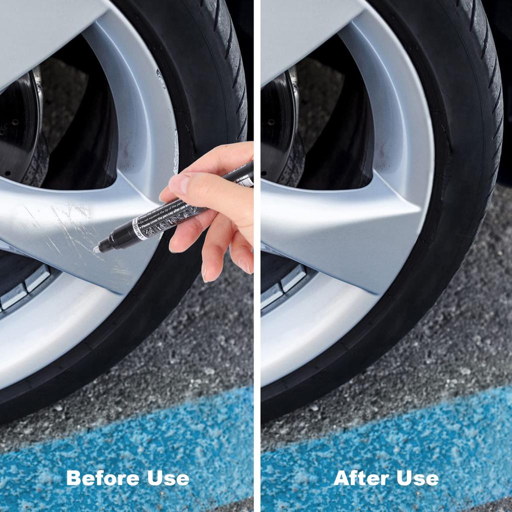 Silver Chrome Paint Marker Art Liquid Mirror Chrome Paint Pen for Model Repair Car Tire DIY Waterproof Reflective Gloss Metallic Marker Pen Painting,