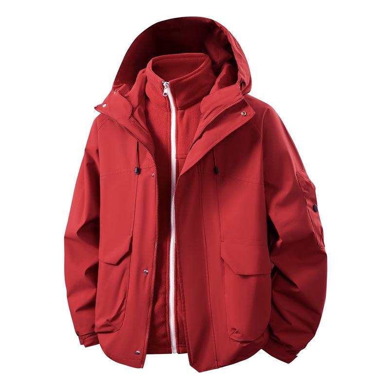 Outdoor Mountaineering Clothing Three-in-one Mountaineering Jacket Waterproof and Windproof for Men and Women