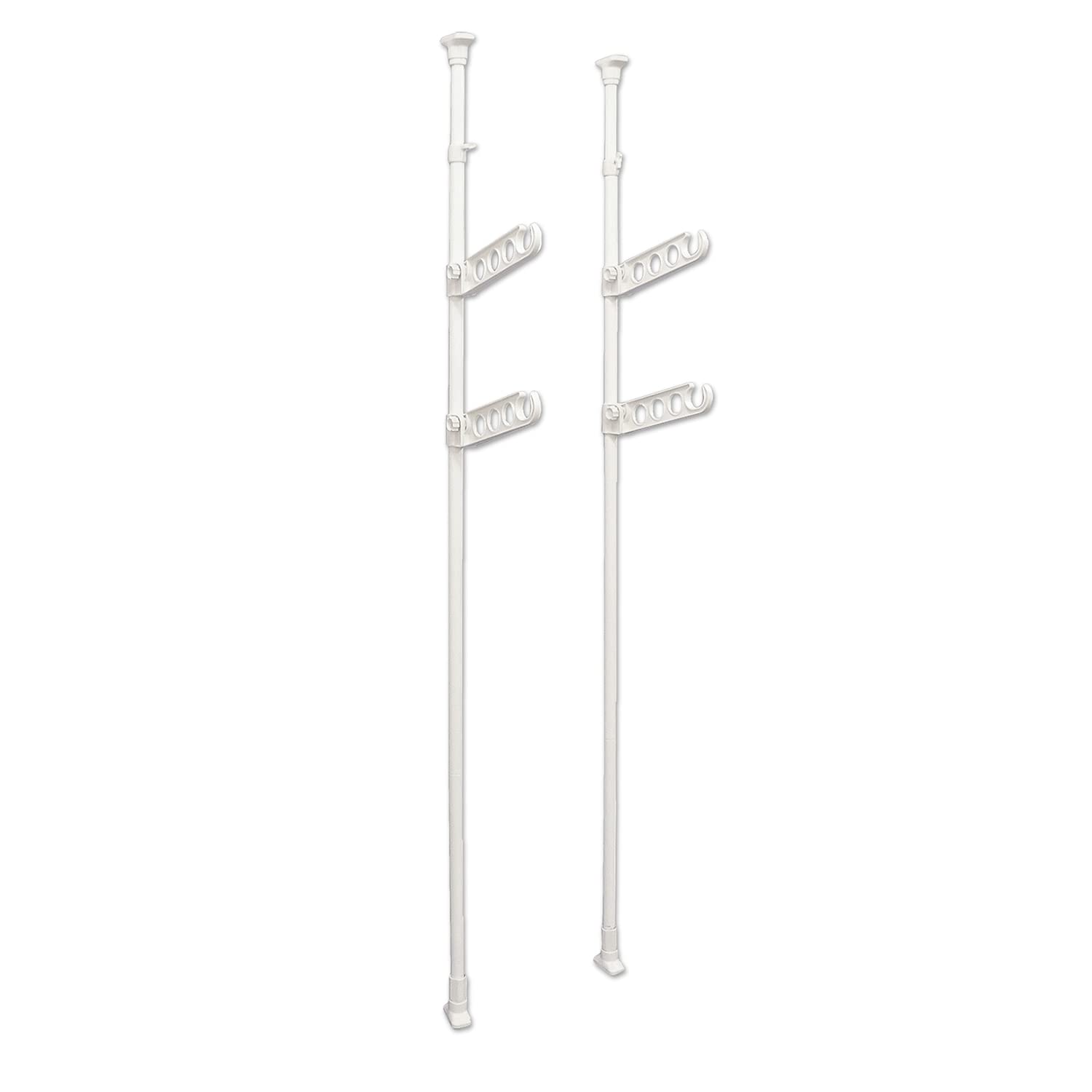 

HEIAN SHINDO Indoor Clothes Drying Rack with Pole Holder, 2 Tiers, White, 10kg Load Capacity x 2, Height 175-275cm, TMH-62, Heian Shindo Kogyo