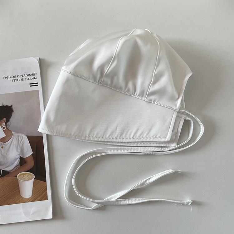 Spring Summer Women Girls Lolita Hat Victorian Bonnet Hat Vintage Maid Pumpkin Bucket Cap Satin Strap-on Fishermen Hat