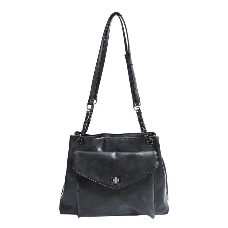 

Large-capacity bag women s retro trend new shoulder bag texture popular class commuter tote bag