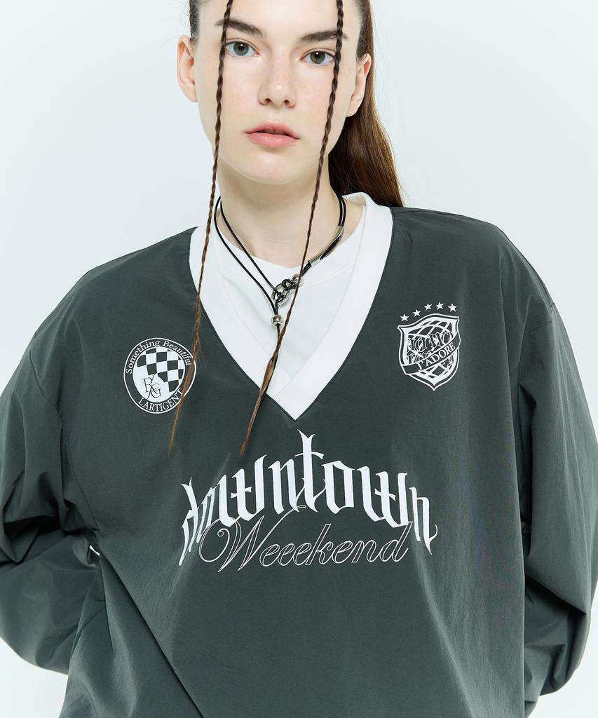 LARTIGENT L6 String Nylon Pullover(Charcoal)