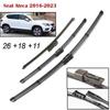 3Pcs Front & Rear Windshield Wiper Blades Set 26"+18"+11" Special Push Button Connector for European Compact Crossover SUV 2016-2023