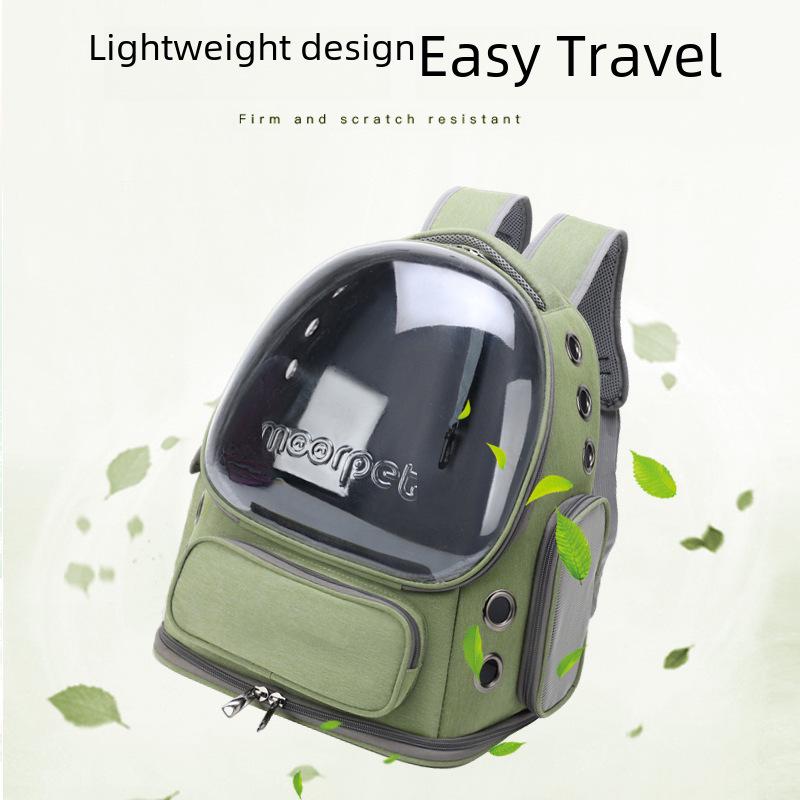 Large Capacity Transparent Pet Backpack - Breathable Space Capsule Design for Cats