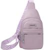 Women Chest Bag PU Leather Fashion Shoulder Bag Simple Casual Chest Waist Pocket
