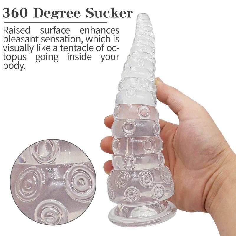 S/M/L False Penis Octopus Feet Penis Monster Tentacles Anal Insertion Female Vaginal Clitoral Stimulator Sexy Male Gay Adult Toy