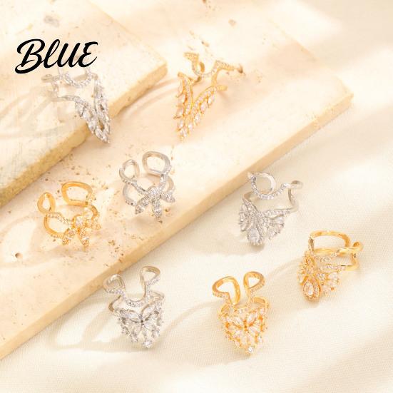 Luxury Nail Jewelry Ring 3D Butterfly Flower Wing Design Detachable