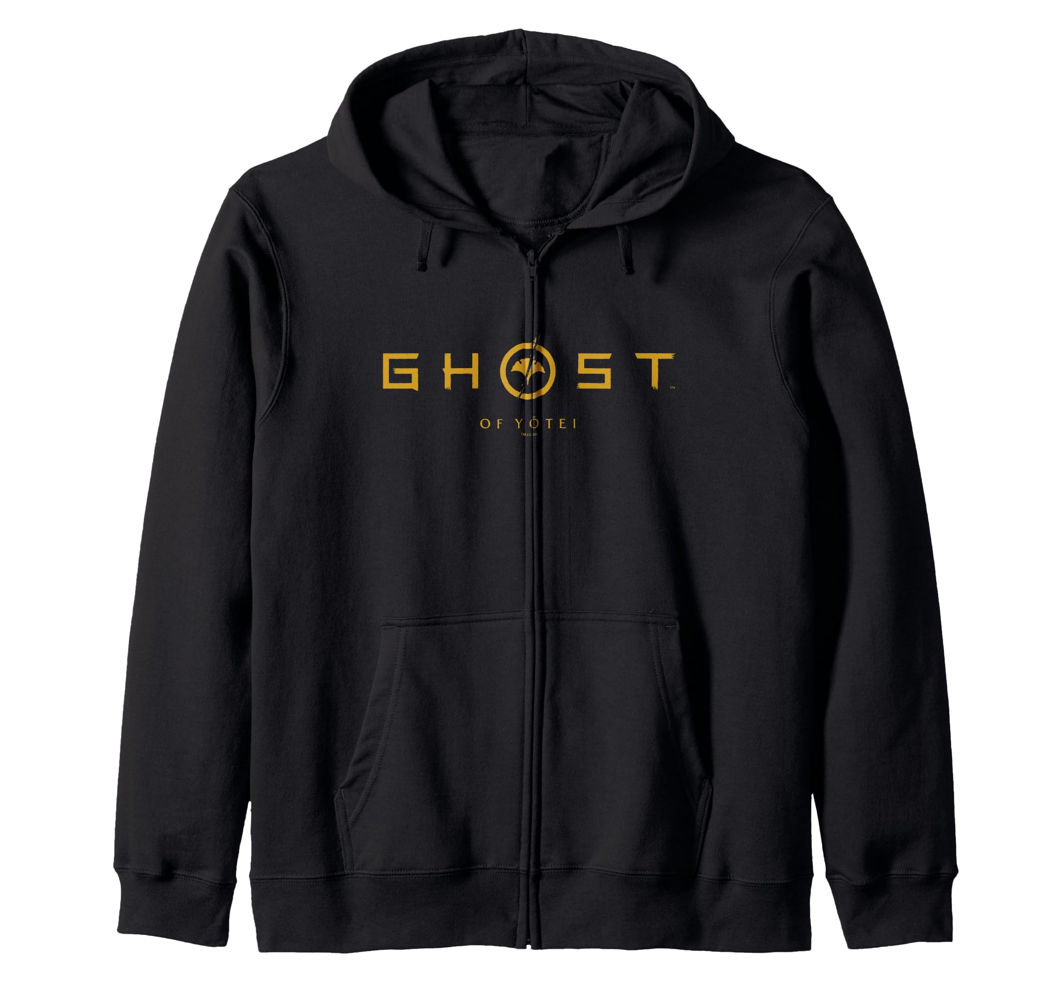Ghost of Yotei Simple Yellow Logo Zip Hoodie