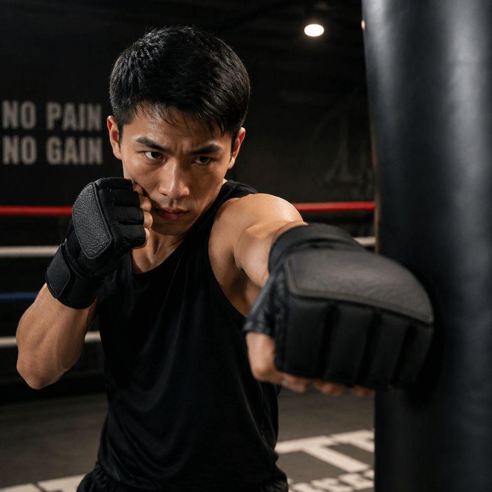 Stoßdämpfender Kampf-Handwickel Polyester Trainingsschutz Enganliegend Boxhandschuhe Sanda