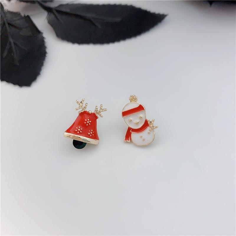 2025 Asymmetrical Reindeer Pompon Christmas Earrings for Women
