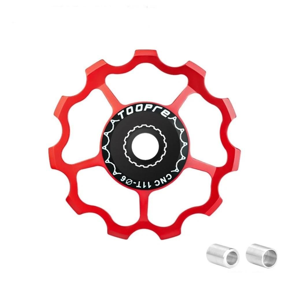 TOOPRE Mountain Bike Derailleur Aluminum Alloy Bike Jockey Wheel 11T-Red