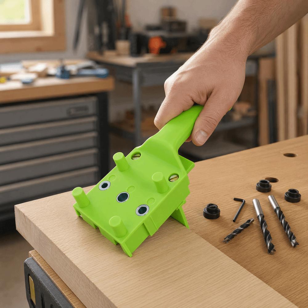 8pcs Handheld Drill Guide Tool Self Centering Hole Saw Kit Versatile Doweling Jig  Woodworking