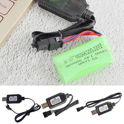 USB Lithium Battery Charger 7.4V 1000mA Fast Charging Cable RC Airplane Lithium Battery SM-2P SM-3P SM-4P Drone Battery Charge