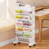 Storage Rack Book Storage Organization Rack Multifunctional Movable Storage Rack Floor To Floor Multi-layer Bookshelf Small Cart