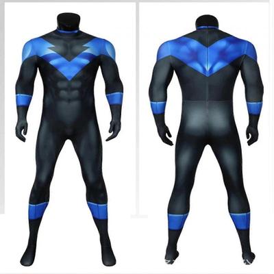Filmnøyaktig Batman Red Hood Nightwing Cosplaydrakt Bodysuit Superhelt