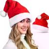 New 1PCS  Christmas Decorations Plush Santa Hats Red Santa Hats For Adults And Children
