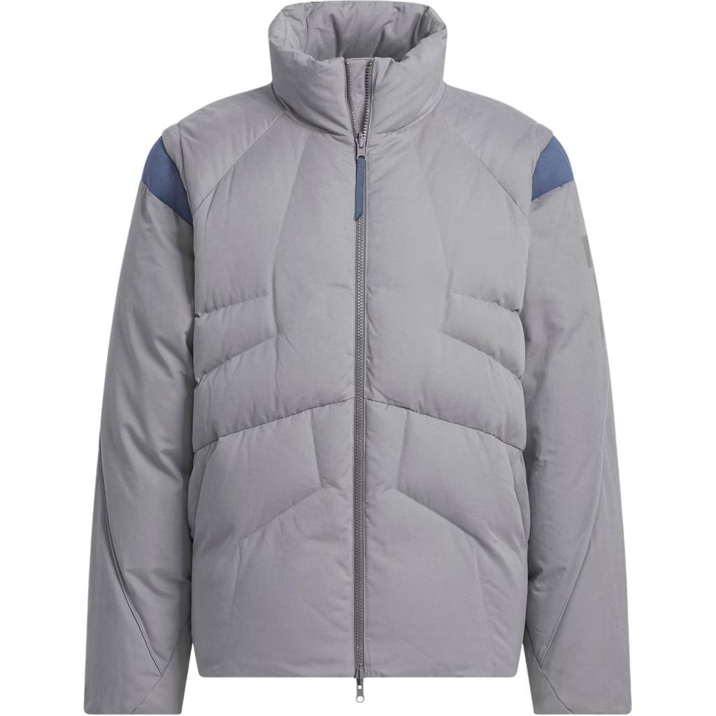 Adidas FW24 FUSTL Series P DJK Mid Removable Logo Warm Sports Casual Down Jacket Men Jacket Gray JM6174
