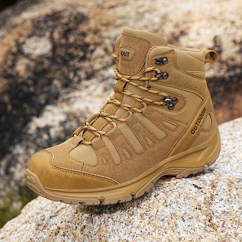 Autumn and winter large size combat boots high top new training field boots mountaineering boots outdoor hiking shoes