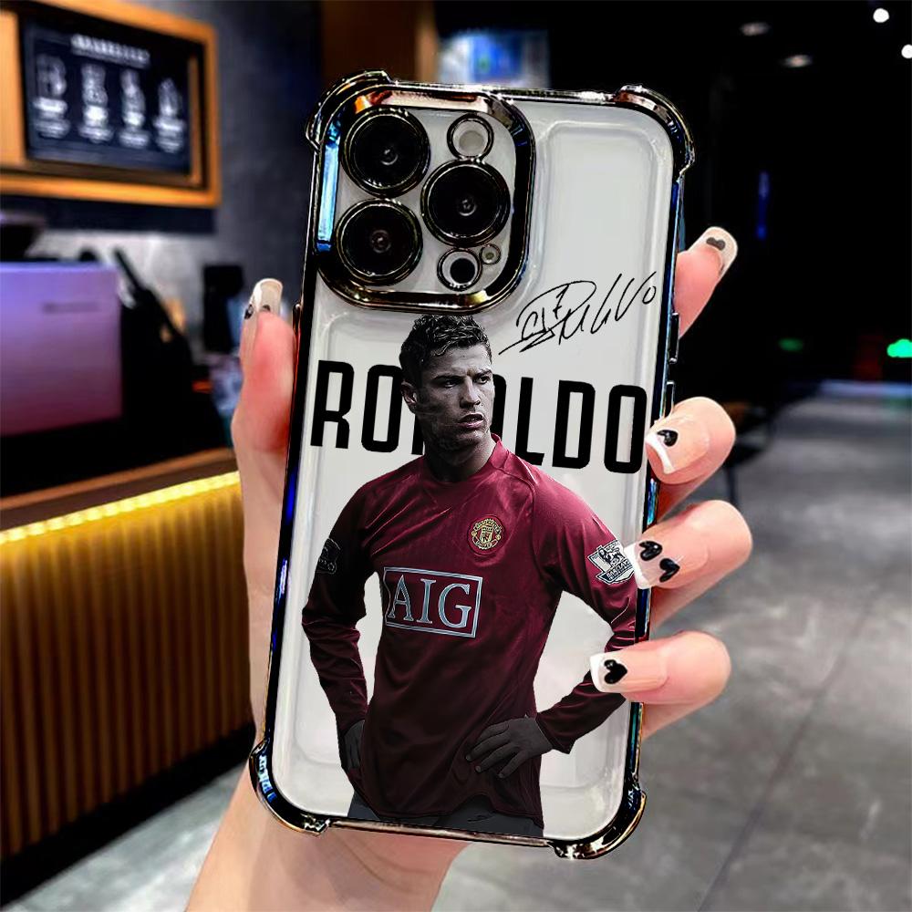 Famous Football Players C-CR7 Plating Phone Case For Samsung S26 S25 S24 S23 S22 S21 S20 FE Note20 Edge Plus Ultra 4G 5G Anti