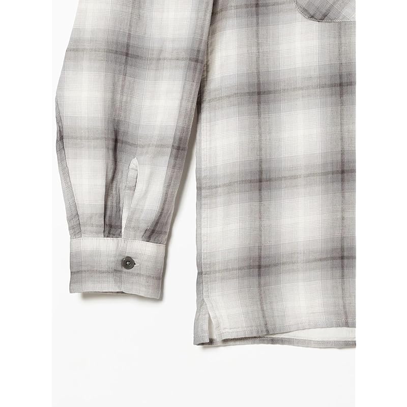 [Beaming Life Store by BEAMS] L/S Shirt [Special Order] PENDLETON Check Open Collar Shirt Men's GREY M_92110387964