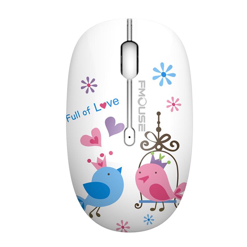 Original M101 Wireless Mouse 2.4G Cute Silent Optical Cartoon Computer Mice With USB Receiver 1600DPI for Laptop Gift
