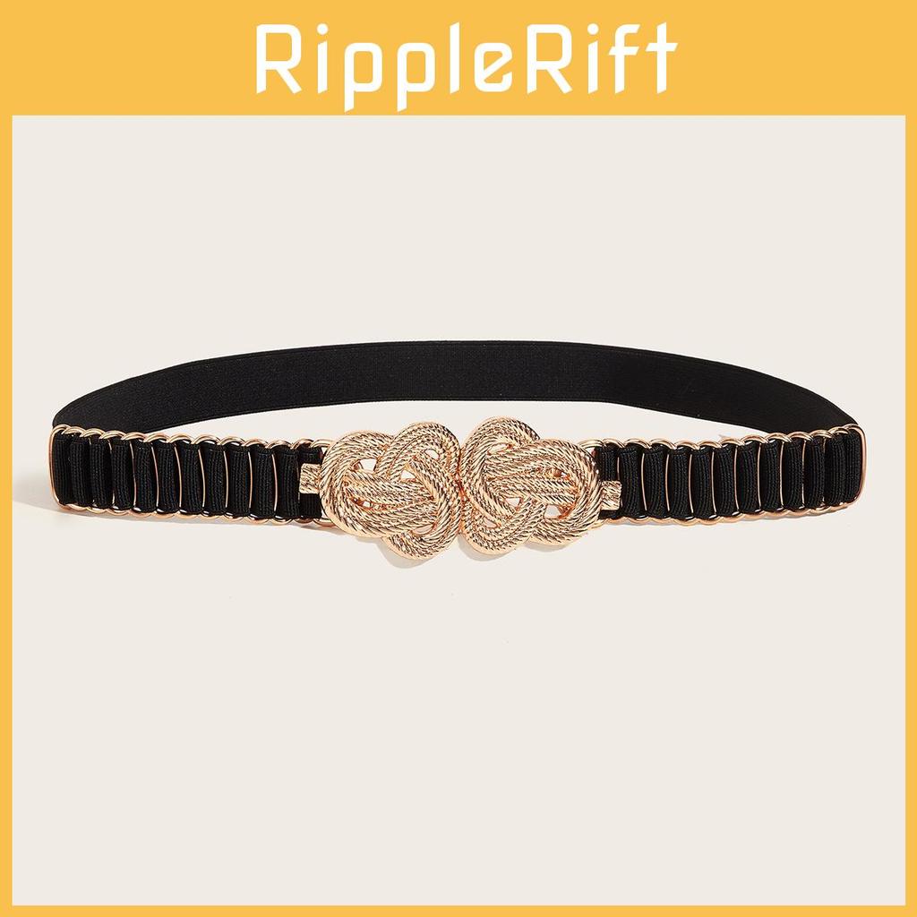 Ladies Metallic Waist Belt With Snap Button Closure For Dresses And Casual Wear