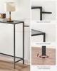 Console table, anteroom table, sofa end, tempered glass top, metal frame, adjustable legs, for living room, anteroom