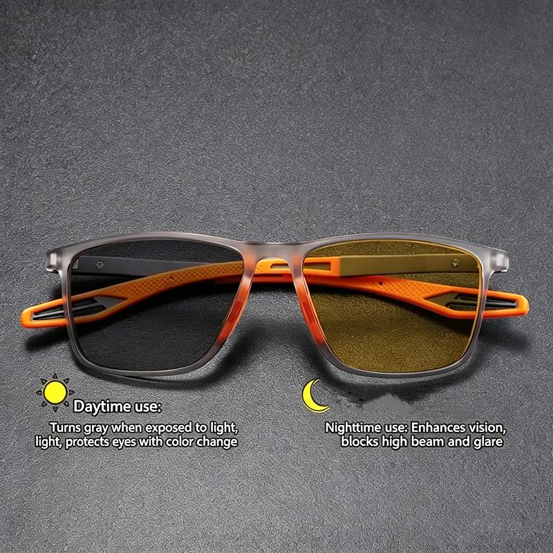 Fall Hot Selling Photochromic Night Vision PC Frame Unisex Sports Cycling Running Glasses Brand Model O62Y