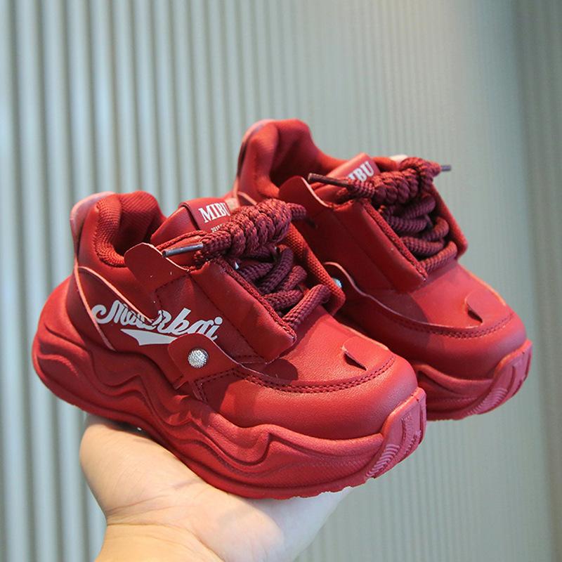 Children's sports shoes 2025 spring and autumn new boys' dad shoes lightweight girls' little white shoes soft-soled baby casual shoes