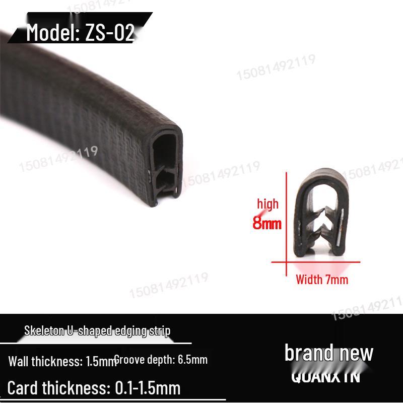 U-Shaped Rubber Edge Banding for Glass and Steel Tiles