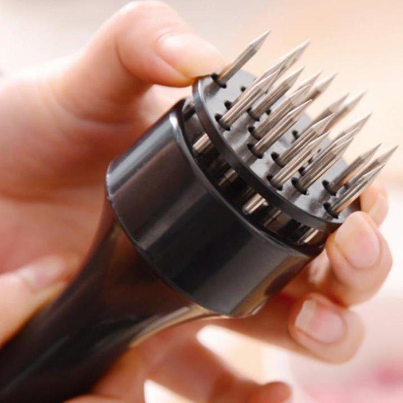 Professional Meat Tenderizer Stainless Steel Needles Non Slip Handle For Tenderizing Steak Pork Beef Faster Marinade Absorption