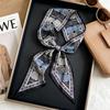 French retro polka dot long silk scarf women's spring and summer fashion temperament versatile high-end scarf headband streamer belt