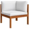 VidaXL Salon de jardin 11 pièces avec coussins, bois d'acacia crème et corde 3057893