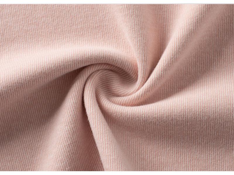 Soft Cotton High Neck Maternity Nursing Top with Horizontal Opening for Breastfeeding, Thickened for Warmth - Autumn/Winter.