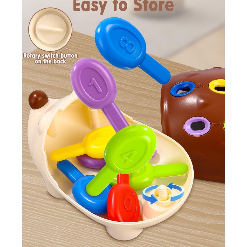 Montessori Hedgehog Toy, Fine Motor Skills Toy for Toddlers 2+ Years, Hand-Eye Coordination & Sensory Learning Toy for Kids 2 Years Old and Up