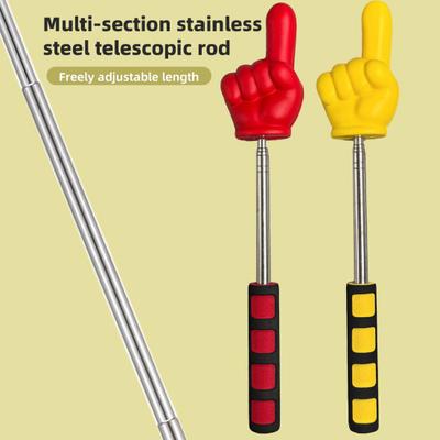 Teleskopik Öğretmen İşaret Çubuğu Taşınabilir Uzatılabilir Parmak El Tipi Sunum Çubuğu Okul Sınıfı Öğretimi Beyaz Tahta Geri Çekilebilir El İşaret Çubuğu