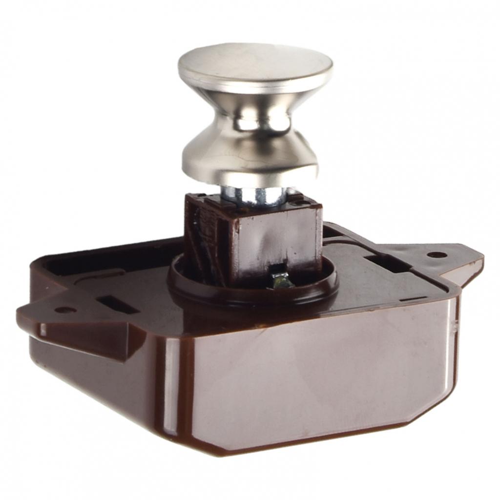 Latch Knob Push Button Lock Cupboard Cabinet Camper ABS & Zinc Latch Useful