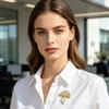 Ginkgo Blad Broche Pin til Kvinder, Rhinsten Indlagt Revers Pin, Broche Alsidigt Tilbehør til Trøjer Kraver Hatte Tasker Frakker Tørklæder
